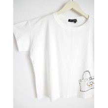 他の写真1: ■YOSHI KONDO  タプレ限定　ピース部長とターンロックBAGのTシャツ　オフ白（サイズ展開あり）