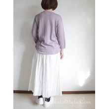 他の写真2: 【予約品入荷】Miki MIALY　ミキ・ミアリー　前が短めになったドロップショルダーのハイゲージニット　モーブ　サイズ36